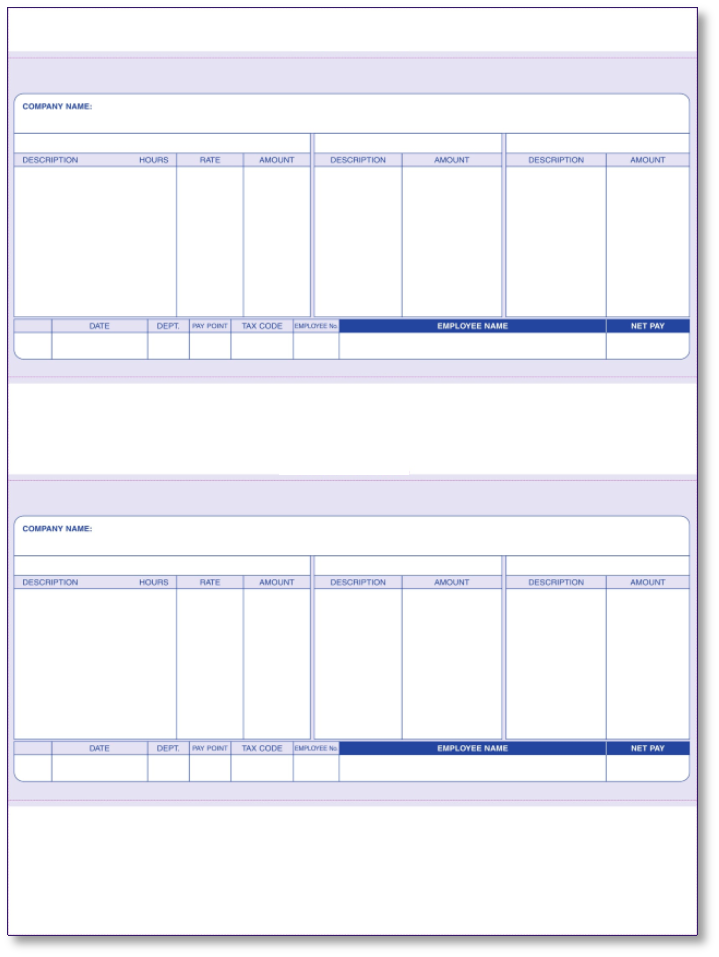 1000 x RS19 SE95 SAGE-0680 DUKSA011 Sage COMPATIBLE Laser 2-Per-Sheet Standard Payslips all prices include FREE delivery to UK Mainland ***Order Code VS01