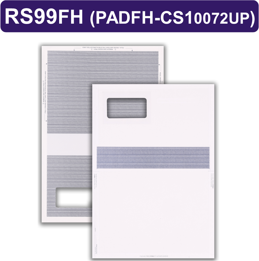 1000 x PADFH CS1-0072UP MAILPADFH Pegasus Hand Pressure Self Seal with Franking Band & Hatching ***Order Code RS99FH