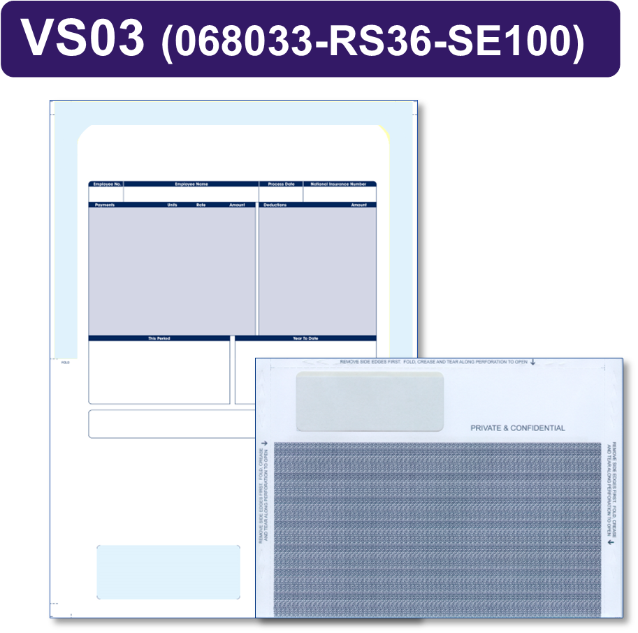 500 x Sage 068033 SE100 RS36 SGE060PS COMPATIBLE Self-Seal Payslip Mailers (single tape to remove) all prices include FREE delivery to UK Mainland ***Order Code VS03