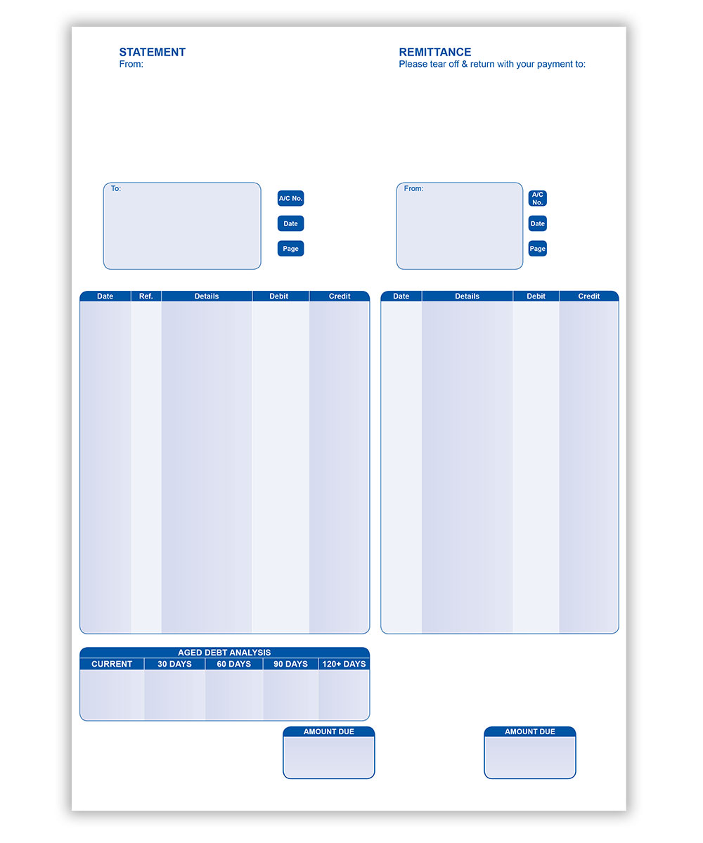 500 x RS21 SE85 SAGE-06402 Sage COMPATIBLE A4 Laser Statements with Tear-off Remittance all prices include FREE delivery to UK Mainland  ***Order Code VS11
